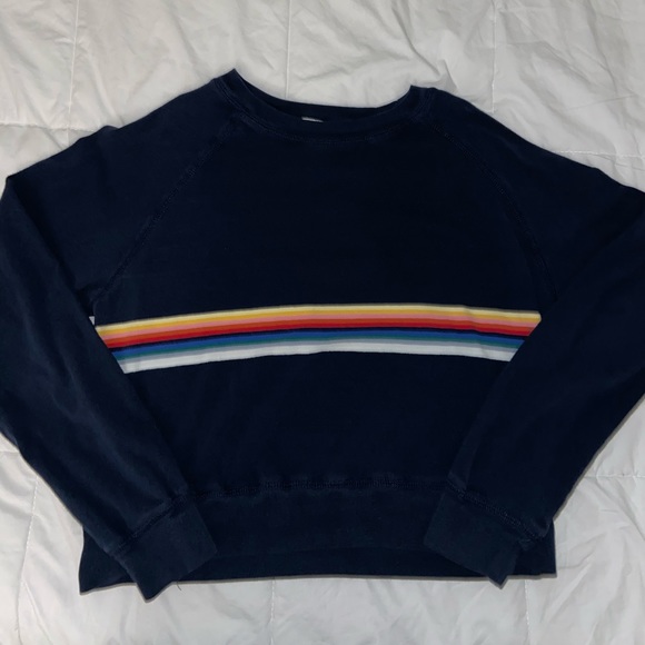 Rainbow Long-sleeved Crop-Top - Picture 2 of 2